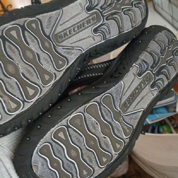Skechers Black Strappy Sandals - Picture 4 of 5